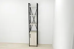 Етажерка 4/34 Ferrum-decor Серії Конект із тумбою 179x34x28 Чорний ДСП Сонома (FRD-104466) - мініатюра 2