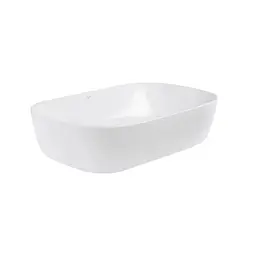Умивальник Qtap Robin накладний прямокутний 610x400x145 мм White + донний клапан PU02, Білий - мініатюра 4