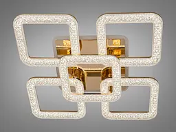Люстра стельова LED Diasha 2205/4+1G, 80W, 3200K-6500K, золото, сучасний стиль, з пультом, димером - мініатюра 2