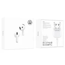 Бездротові TWS навушники Hoco EW85 ANC Bluetooth V5.4 300mAh Type–C White (37933_3665292) - мініатюра 9