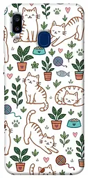 TPU чохол Demsky Cats pattern для Samsung Galaxy A20 / A30