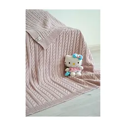 Плед Прованс Soft косы Пудра 90x130 см (11686) - миниатюра 2
