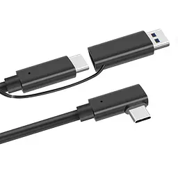 Кабель Oculus Link Type-C/Type-C USB-A 2в1 Quest 2/3/Pro/Pico 4 3.2 5 м Чорний (CC-AC-5mGB) - мініатюра 4