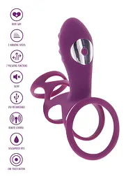 Насадка на пеніс Toy Joy Happiness Halo Halo C-Ring Sleeve 6.2 см фіолетовий - мініатюра 4