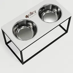 Hollky Base L — миски на підставці для середніх і великих собак (2 × 0,95 л, висота 20 см) - мініатюра 4