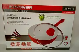 Глибока сковорода Vissner VS 7446-28 см red - мініатюра 8