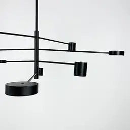 Сучасна чорна LED люстра FLEA з ріжками, що регулюються по осі Line.F DE 31/8 BK - мініатюра 11