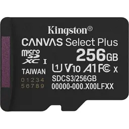 Карта пам'яті Kingston 256GB microSDXC class 10 UHS-I U1 V10 A1 Select Plus (SDCS3/256GBSP) - мініатюра 1