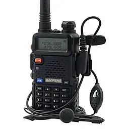 Портативна Рація + Гарнітура Baofeng UV-5R 5W дводіапазонна VHF136-174/UHF400-520 МГц (18835) - мініатюра 2