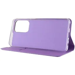 Шкіряний чохол-книжка GETMAN Elegant (PU) для Motorola Moto G32 Бузковий - мініатюра 4
