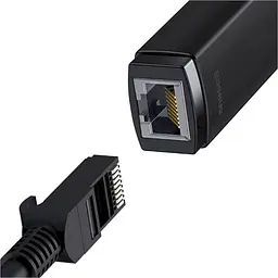 USB-хаб Baseus Lite Series USB-C - RJ45 LAN Adapter 0.22м Black (WKQX000301) [111356] - мініатюра 6