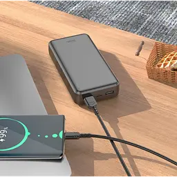 Зовнішній акумулятор Power bank HOCO J100A 20000 mAh Повербанк для телефона / Павербанк Чорний - мініатюра 4