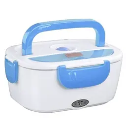 Електричний ланч-бокс контейнер Electronic Lunchbox YS 001 40 W з підігрівом термос для їжі блакитний