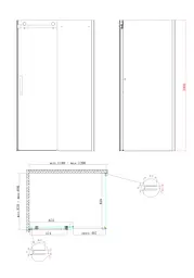 Бічна стінка для кабіни Koer SR SW01-90x200-TR-07 прозоре скло Easy Clean 8 мм, graphite KR5382, прозоре, графіт - мініатюра 8