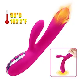 Вібратор Joker Heating Double Vibrating Massage Stick рожевий - мініатюра 4