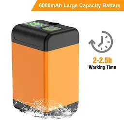 Портативний душ кемпінговий 6000 mAh з дисплеєм індикації температури - мініатюра 6
