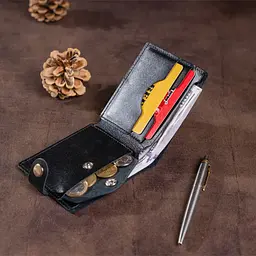 Чоловічий шкіряний гаманець SHVIGEL 10,5х9х0,5 см acs0014987 - мініатюра 9