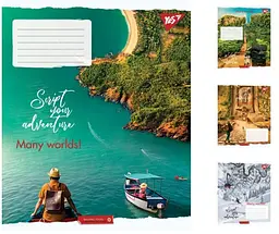 
Зошити учнівські 96 аркушів лінія. YES Many worlds! 5 шт. в упаковці