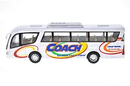 Іграшковий автобус туристичний Kinsfun Coach Travel металевий Kinsmart KS7101W, інерція, 4 кольори - мініатюра 4