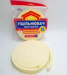 Самоклеючий ущільнювач для вікон і дверей 8 мм х 9 м, товщина - 10 мм UKC 2 шт. - мініатюра 6