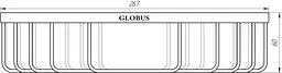 Полиця одинарна кутова Globus Lux SS 8499, Хром матовий - мініатюра 2