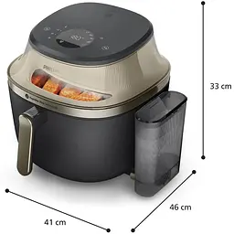 Мультипіч Philips Series 5000 OVI SteamFry 2000 Вт чорний (NA547/07) - мініатюра 2