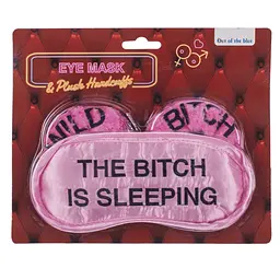 Плюшеві наручники та маска для очей Wild Bitch Pink - мініатюра 1