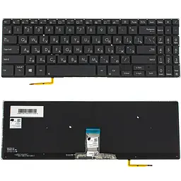 Клавіатура для ноутбука ASUS (B1500 series) rus, black, без кадру, підсвічування клавіш