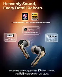 Бездротові навушники SOUNDPEATS Air5 Pro plus xMEMS з ANC та Hi-Res звуком (Чорний) - мініатюра 5