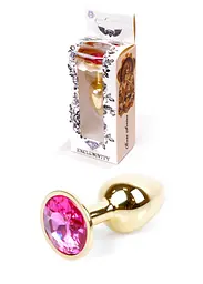 Анальна пробка Jawellery Gold PLUG Pink Boss Series 64-00017 98285