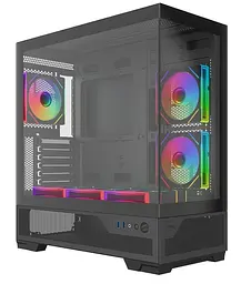 Корпус SAMA V43 без БЖ (V43-BKADA6X1-GL) Black - мініатюра 2