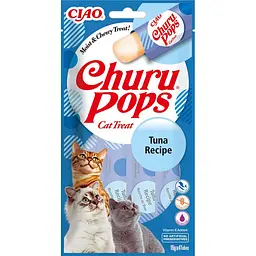 Вологі ласощі для котів INABA Churu Pops вершкове желе з тунцем 4 шт по 15 г