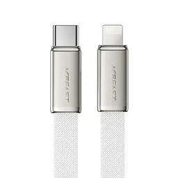 Кабель ACEFAST C24-01, USB to iP, 30W, 1.2m, Braided wire, Zinc alloy + TPE connectors, Білий