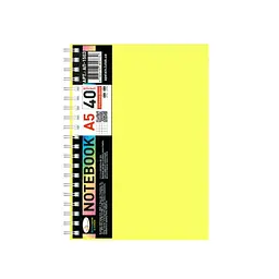 Блокнот А5 Апельсин АП-1503(Yellow) 40 аркушів, пружина збоку