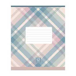 Зошит Школярик Plaid pattern 12 аркушів лінія (012-3345L), в асортименті - мініатюра 3