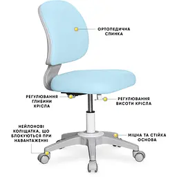 Дитяче крісло Evo-kids Limpi Blue (Y-212 KBL) - мініатюра 2