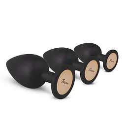 Набір анальних пробок Teazers Butt Plug Set, 3 шт (чорний) - мініатюра 2