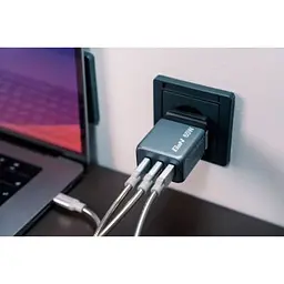 Зарядний пристрій Verbatim GaN 65 W 3 ports (2xUSB-C-65 W /USB-A -3.0) (32201) - мініатюра 5
