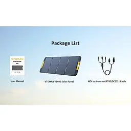 Сонячна панель Vtoman 400W 40V IP67 MC-4/Anderson/XT60/DC5521 - мініатюра 3