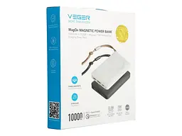 Зовнішній акумулятор (Power Bank) VEGER W1151 Wireless 38.5Wh 3.85V 10000mAh Black - мініатюра 6