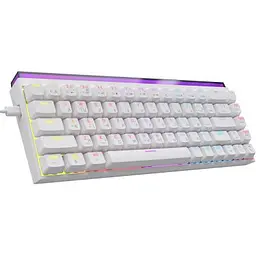 Клавіатура Ajazz NK68 Red Switch USB UA White (NK68-R-W) - мініатюра 3