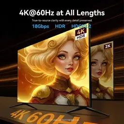 Кабель мультимедійний HDMI M to HDMI M 80.0m 4K60Hz fiber optic black Vention (ALSBAF) - мініатюра 3