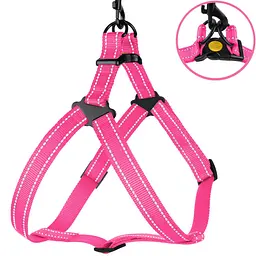 Шлея для собак BronzeDog Active нейлонова рожева 2х45-60 см 71/1306/T