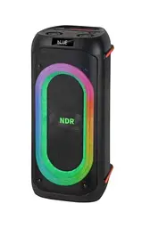 Портативна музична Bluetooth колонка з караоке мікрофоном NDR-717 50 W з LED-підсвіткою і 2 бездротовими мікрофонами - мініатюра 2