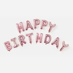 Кульки Happy birthday фольговані 16 дюймів рожеве золото - мініатюра 3