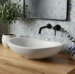 Умивальник Rea Leona накладний 46.5x37 см бежевий REA-U3609 - мініатюра 4