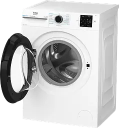 Beko Пральна машина фронтальна, 8кг, 1000, A, 55см, дисплей, інвертор, пара, білий