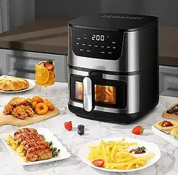 Аерофритюрниця безмасляна Zepline ZP-092 8л 3000 Вт Чорна - мініатюра 2