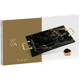 Блюдо Viva Marble Black з ручками 35х22.5 см (S3235-Z306) - мініатюра 2