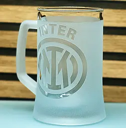 Пивний келих 660 мл ФК Internazionale Milano Інтер з гравіюванням подарунок для фаната футбольний кухоль - мініатюра 3